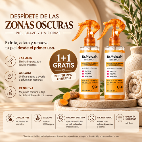 Velmora™ – Spray exfoliante corporal con ácido kójico