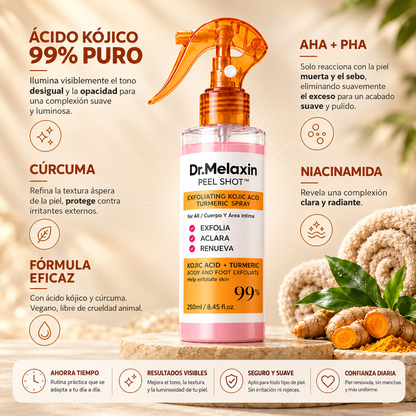 Velmora™ – Spray exfoliante corporal con ácido kójico